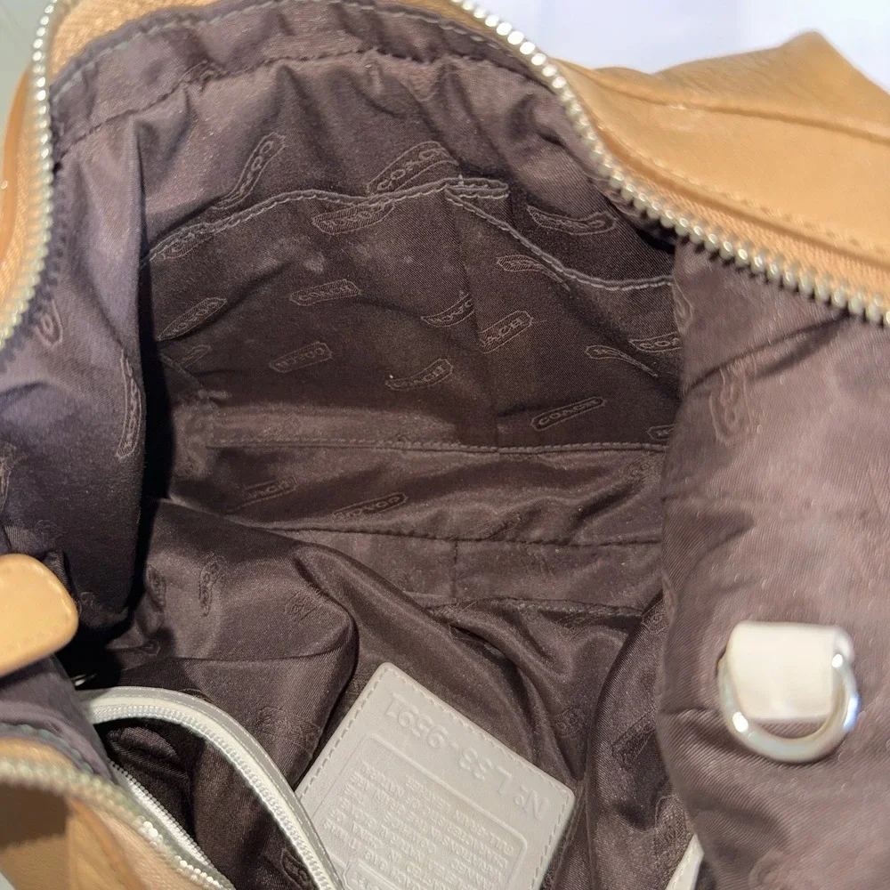 Vintage Coach Ergo Hobo Tan Beige Y2K Slouchy Shoulder Bag Crescent Purse 9591